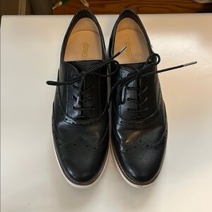Cole Haan Black Flats with Leather Finish